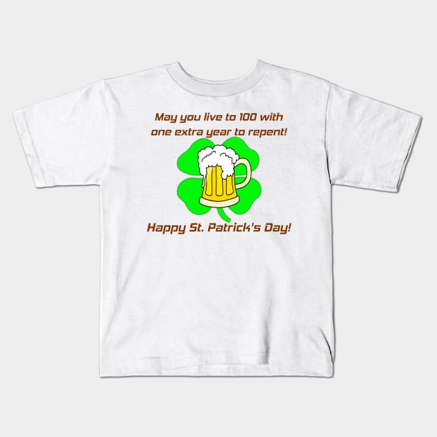 Happy St. Patrick's Day Kids T-Shirt by machasting